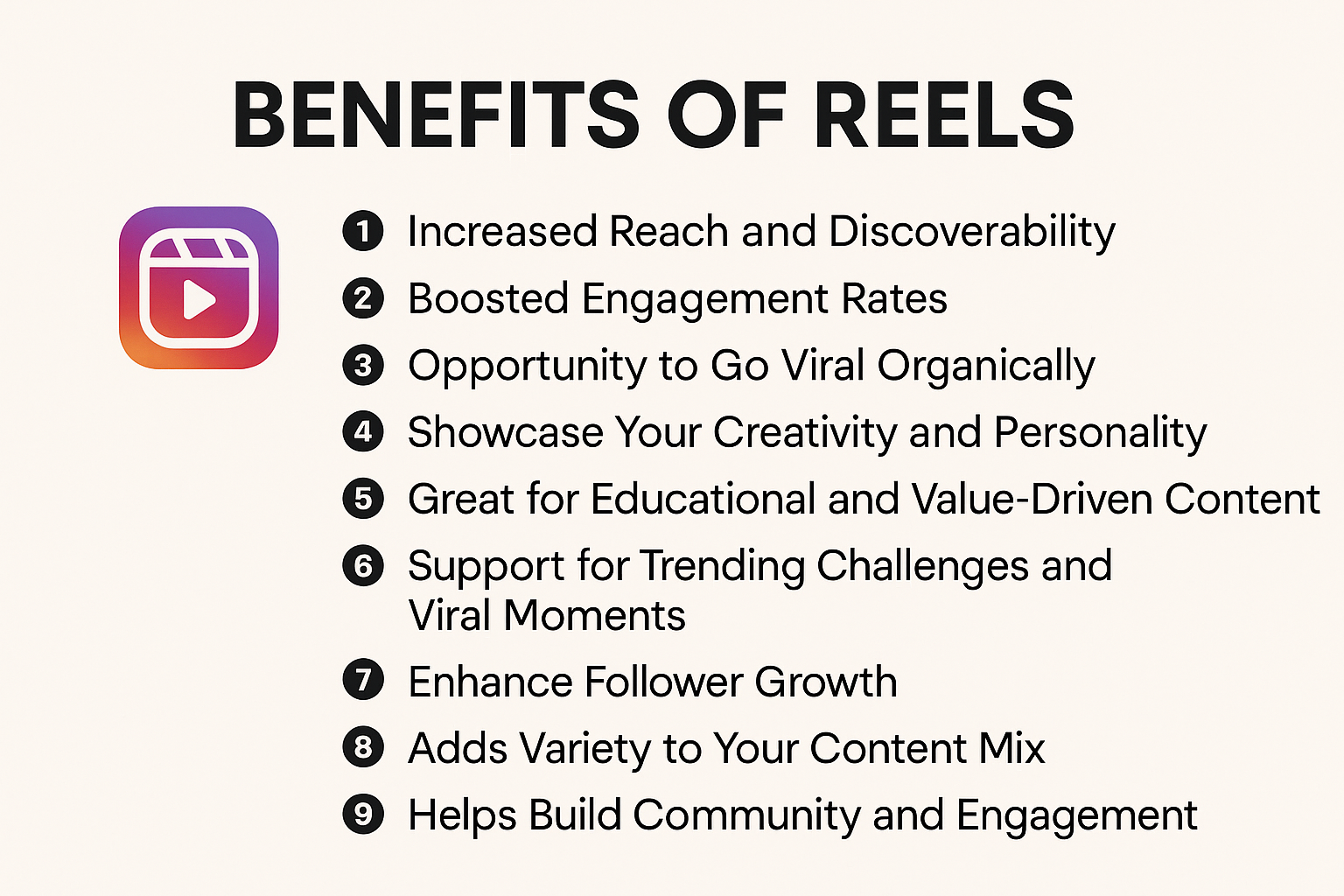 Benefits of Reels